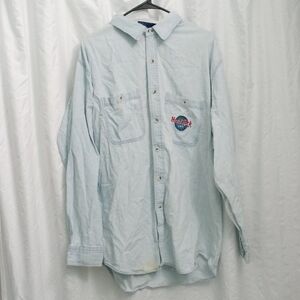 Hard Rock Cafe Myrtle Beach denim Blue Button-Up Shirt